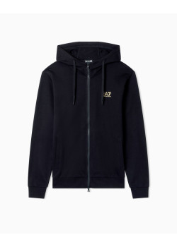 EA7 Emporio Armani CI mikina na zips čierna