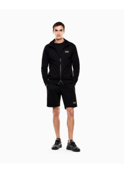 EA7 Emporio Armani CI mikina na zips čierna