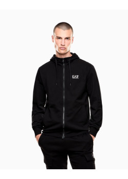 EA7 Emporio Armani pánska mikina na zips čierna