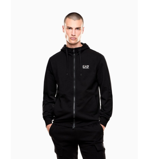 EA7 Emporio Armani pánska mikina na zips čierna EA7 Emporio Armani pánska mikina na zips čierna
