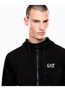 EA7 Emporio Armani pánska mikina na zips čierna
