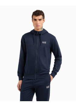 EA7 Emporio Armani pánska mikina na zips modrá