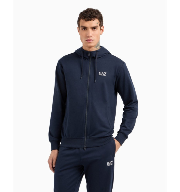 EA7 Emporio Armani pánska mikina na zips modrá EA7 Emporio Armani pánska mikina na zips modrá