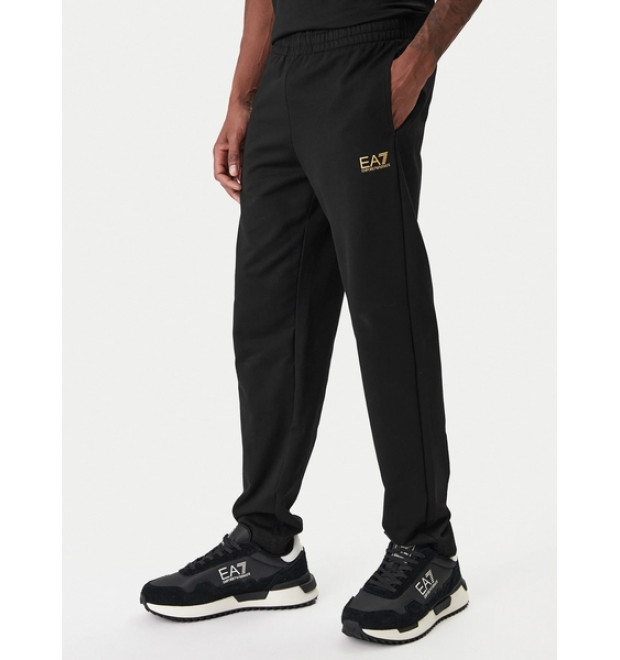 EA7 Emporio Armani tepláky čierno-zlaté