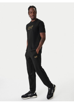 EA7 Emporio Armani tepláky čierno-zlaté