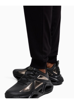 EA7 Emporio Armani pánske tepláky so zlatým logom čierna