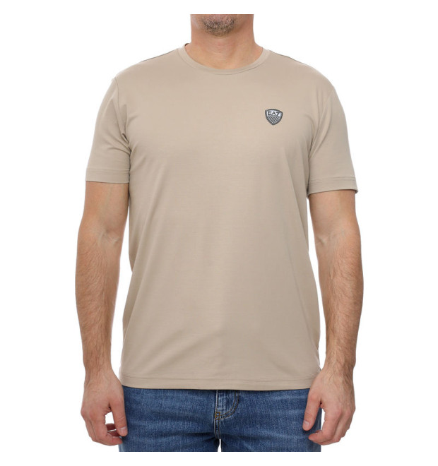 EA7 Emporio Armani Premium Shield tričko béžové EA7 Emporio Armani Premium Shield tričko béžové