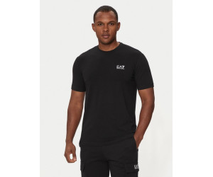 EA7 Emporio Armani pánske tričko s bielym logom čierna
