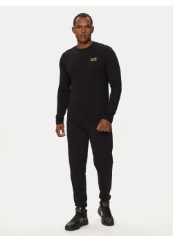 EA7 Emporio Armani pánske tričko s dlhým rukávom čierna