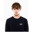 EA7 Emporio Armani pánske tričko s dlhým rukávom biele logo modrá