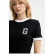 Guess tričko s kamienkovým logom G čierne Guess tričko s kamienkovým logom G čierne
