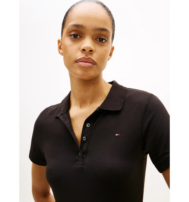 Tommy Hilfiger dámske polotričko Slim Fit čierne Tommy Hilfiger dámske polotričko Slim Fit čierne