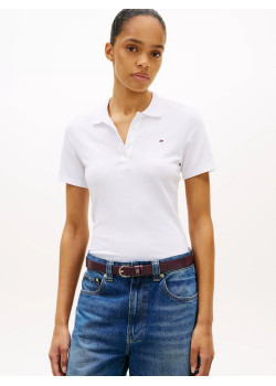 Tommy Hilfiger dámske polotričko Slim Fit biele