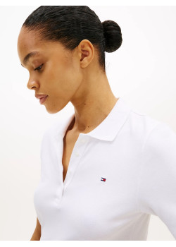 Tommy Hilfiger dámske polotričko Slim Fit biele
