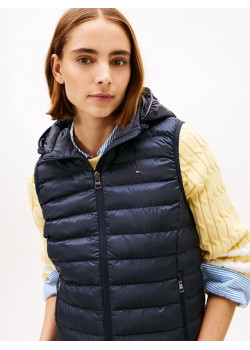 Tommy Hilfiger dámska ľahká páperová vesta modrá