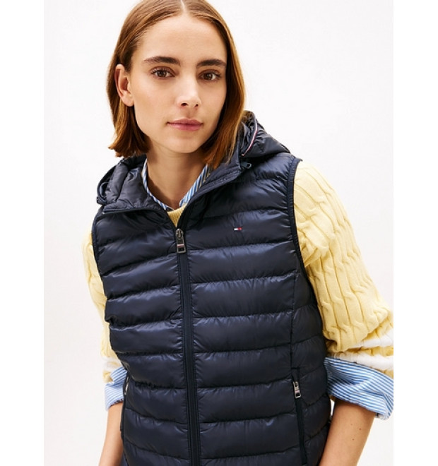 Tommy Hilfiger dámska ľahká páperová vesta modrá Tommy Hilfiger dámska ľahká páperová vesta modrá