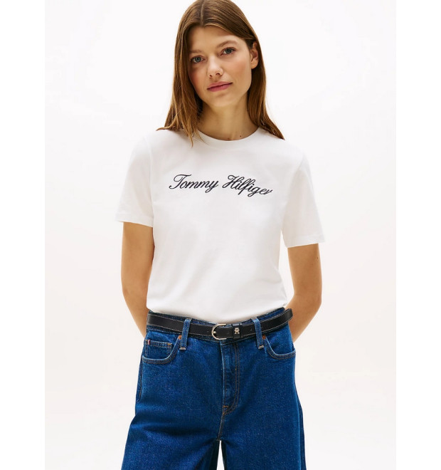 Tommy Hilfiger dámske tričko z organickej bavlny biele Tommy Hilfiger dámske tričko z organickej bavlny biele
