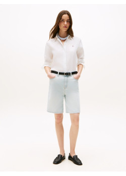 Tommy Hilfiger ľanová košeľa biela