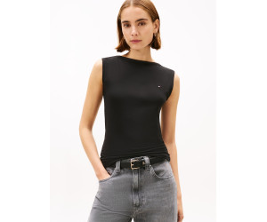 Tommy Hilfiger top s lodičkovým výstrihom čierny Tommy Hilfiger top s lodičkovým výstrihom čierny