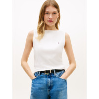 Tommy Hilfiger top s lodičkovým výstrihom biely Tommy Hilfiger top s lodičkovým výstrihom biely