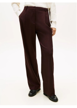 Tommy Hilfiger elegantné nohavice bordové