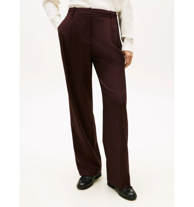 Tommy Hilfiger elegantné nohavice bordové Tommy Hilfiger elegantné nohavice bordové