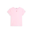 Tommy Hilfiger Slim tričko s textúrovaným logom ružové Tommy Hilfiger Slim tričko s textúrovaným logom ružové