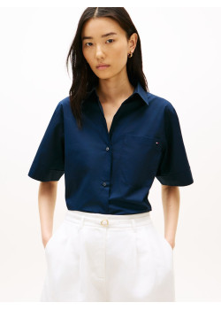 Tommy Hilfiger popelínová košeľa modrá