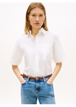 Tommy Hilfiger popelínová košeľa biela