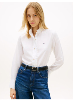 Tommy Hilfiger popelínová košeľa s riaseným golierom