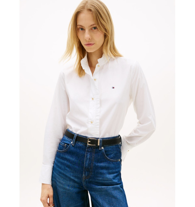 Tommy Hilfiger popelínová košeľa s riaseným golierom Tommy Hilfiger popelínová košeľa s riaseným golierom