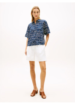 Tommy Hilfiger voľná košeľa modrá