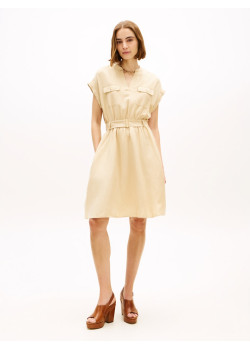Tommy Hilfiger dámske košeľové šaty béžové