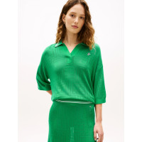 Tommy Hilfiger dámske letné polo tričko zelené
