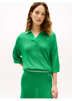 Tommy Hilfiger dámske letné polo tričko zelené