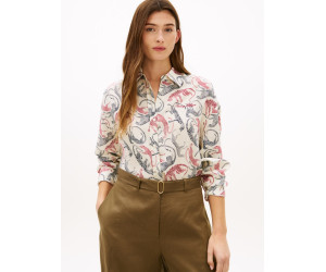 Tommy Hilfiger ľanová košeľa s leopardom béžová