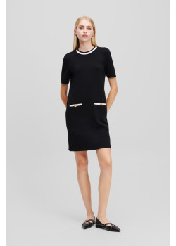 Karl Lagerfeld elegantné šaty čierno-biele