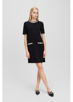 Karl Lagerfeld elegantné šaty čierno-biele