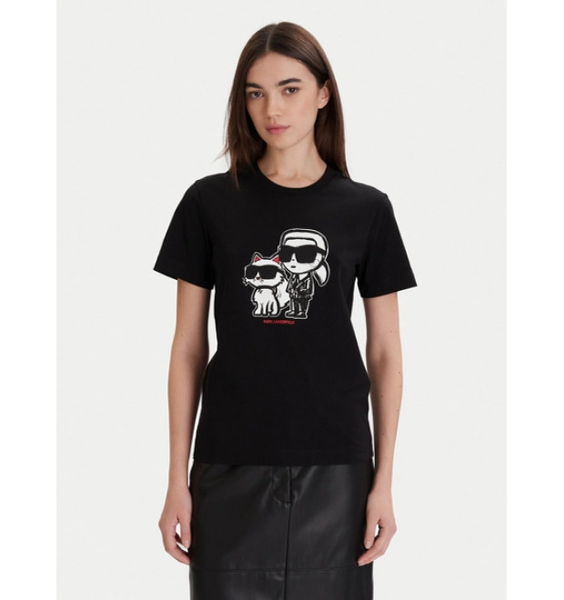Karl Lagerfeld tričko čierne Regular Fit