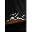 Karl Lagerfeld bavlnený plážový crop top čierny