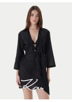 Karl Lagerfeld plážové šaty čierne