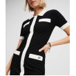 Karl Lagerfeld polo šaty s kontrastom čierne