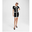 Karl Lagerfeld polo šaty s kontrastom čierne
