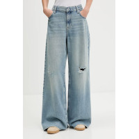 Karl Lagerfeld Jeans dámske široké rifle modré Karl Lagerfeld Jeans dámske široké rifle modré