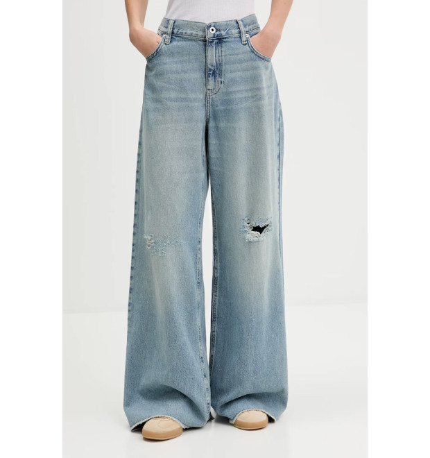 Karl Lagerfeld Jeans dámske široké rifle modré Karl Lagerfeld Jeans dámske široké rifle modré