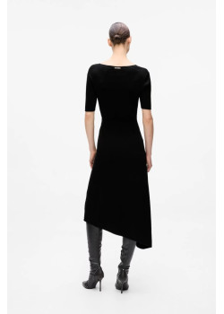 Karl Lagerfeld midi šaty čierne priliehavé