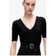 Karl Lagerfeld midi šaty čierne priliehavé
