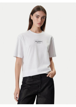 Karl Lagerfeld Jeans dámske tričko relaxed fit biele