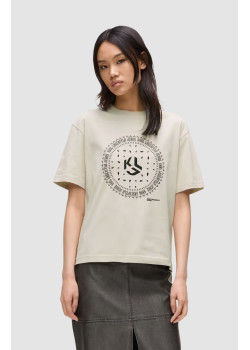 Karl Lagerfeld Jeans dámske tričko Bandana Logo béžové