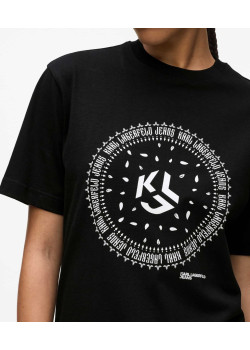 Karl Lagerfeld Jeans dámske tričko Bandana Logo čierne